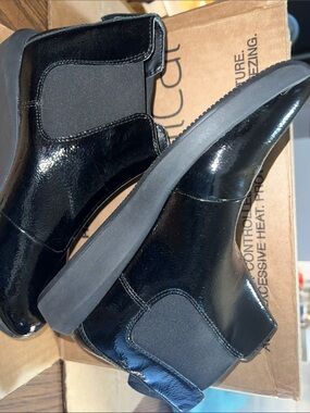 Black Patent Slip-On Women’s Chelsea Boots